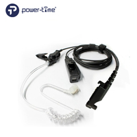 Écouteur de surveillance espion CIA FBI à tube acoustique à 2 fils pour talkie-walkie
