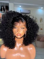 Perruque Courte Bob Pixie Bouclée Ondulée Pas Chère en Cheveux Humains, Perruque Frontale HD Entièrement en Dentelle, Fournisseur de Perruques Frontales en Dentelle Vierge Indienne Brute pour Femmes Noires