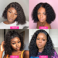 Perruques Bob Courtes HD Lace Frontal pour Femmes Noires, Perruque Pixie Bouclée en Cheveux Humains Brésiliens de Grade 10A, Style Lisse avec Cuticules Alignées