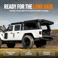 Nouvelle auvent de benne rigide en aluminium conçue pour Gladiator JT 2018 et modèles ultérieurs, accessoire robuste 4x4 tout-terrain pour le camping et l'aventure