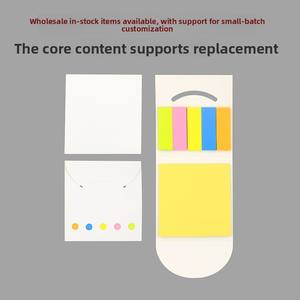 Bloc de Notas Adhesivas de Papel Kraft con Caras Sonrientes Personalizables, Combinación de Notas Adhesivas Reutilizables, Índice para Cuaderno - Product Image 3