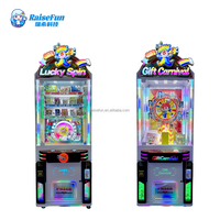 Machine d'arcade de distribution de prix rotative RaiseFun – Jeu de la chance avec distribution de boîtes mystères, collations et cadeaux – Accepte les pièces de monnaie, l'argent liquide et les cartes de crédit
