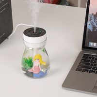 Nouvel Arrivage Diffuseur d'Huiles Essentielles Sirène de Bureau 380ml, Humidificateur Portable USB pour la Maison avec Alimentation par Prise YS