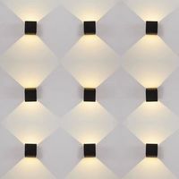 Applique murale d'extérieur Lumières d'extérieur d'intérieur Moderne 10W LED Square Up and Down Lights Applique murale d'extérieur IP65