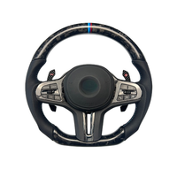   Volant sport en cuir Nappa avec amélioration LED en fibre de carbone personnalisée pour BMW X1 X3 X5 X7 M1 M2 M3 M4 M5 M6 Series