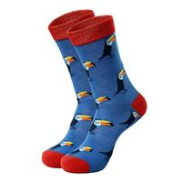 Chaussettes mi-mollet pour hommes, mode automne, amusantes, pour le quotidien, rayées, en coton tricoté, avec logo personnalisé