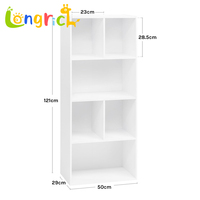 Étagères de rangement modernes en bois massif blanc, 8 étagères, design cube, meubles pour salon et chambre à coucher, écologiques et durables