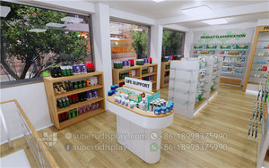 Mostrador <span class=keywords><strong>de</strong></span> Farmacia <span class=keywords><strong>de</strong></span> Madera Personalizado, Diseño Moderno, Muebles <span class=keywords><strong>para</strong></span> Farmacia, Vitrina <span class=keywords><strong>de</strong></span> Vidrio - Product Image 4