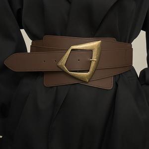 Ceinture de <span class=keywords><strong>taille</strong></span> en alliage élastique de style occidental pour femmes, ceinture décorative noire pour robes, manteaux, pulls, chemises - Product Image 4