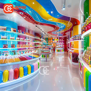 Новое украшение, современный сладкий прилавок, киоск, конфетный дисплей, светодиодный светильник, конфетный магазин - Product Image 4