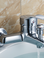 Robinet de douche thermostatique à deux trous, à poignée unique, en chrome contemporain FEIDU, réglage libre de l'eau chaude/froide, pour utilisation dans les salles de bain d'hôtel