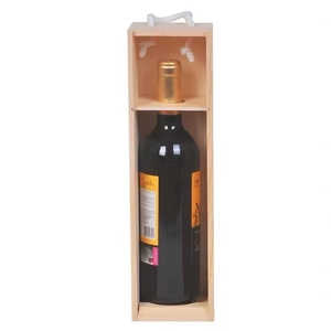 Whiskey Wooden Box for Wine Gift Single Bottle Wood Wine Box