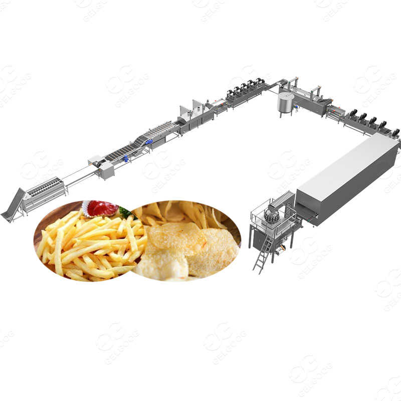 Best Quality Cassava Chips Processing Production line French Fries Blanching Frying Potato Chips Making Machine