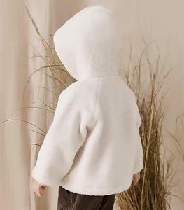 <span class=keywords><strong>Veste</strong></span> polaire à capuche pour bébés garçons et filles, manteau <span class=keywords><strong>Teddy</strong></span> zippé avec motif ours mignon, en Sherpa doux, coupe courte, pour printemps et automne, vêtement d'extérieur chaud avec poches - Product Image 2