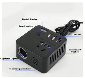 Pengisi daya Inverter daya 12V 100W, konverter DC ke 220 Volt dengan pengisi daya mobil USB dan PD menampilkan Port tipe-c dan 2 X Port USB - Product Image 2