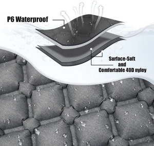 Colchón Inflable Plegable Moderno para Acampar al Aire Libre con Almohadas, Bomba de Aire Integrada Ultraligera, Uso Rápido y Fácil, Color Azul - Product Image 6