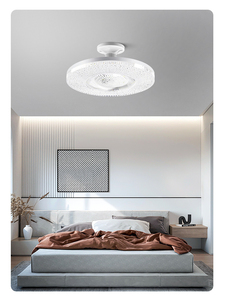 Lustre carré moderne en aluminium avec ampoules néon blanc chaud 3500K, mini, dimmable, CRI 90, pour salon, montage en surface, IP32 - Product Image 4
