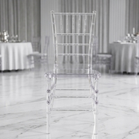 Chaise transparente en acrylique cristal, siège de banquet en résine transparente pour hôtel, mariage, salle à manger, événement