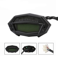 Takometer Odometer Sepeda Motor Digital, Alat Ukur Digital Temperatur Air 6 Speedometer dengan Sensor