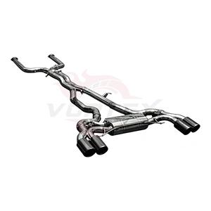 Kit d'échappement arrière Vortex en acier inoxydable à montage direct pour BMW X3M X4M 2019-2024 avec silencieux central et quatre sorties de tuyaux d'échappement - Product Image 2
