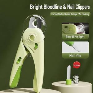 Coupe-ongles <span class=keywords><strong>pour</strong></span> animaux de compagnie en plastique écologique et acier inoxydable avec lumière LED, protection de sécurité <span class=keywords><strong>pour</strong></span> <span class=keywords><strong>chien</strong></span>/chat/lapin, coupe-griffes <span class=keywords><strong>pour</strong></span> petits animaux - Product Image 4