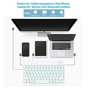 Custom German Layout bluetooth Azerty Keyboard Clavier Sans Fil Backlit Portable Wireless Keyboard for 8 <b>Inch</b> <b>Android</b> <b>Tablet</b> - Product Image 6