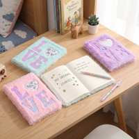Carnet de notes minimaliste en peluche à sequins, journal doux et moelleux pour filles, cadeau d'anniversaire ou de vacances pour enfants, idéal pour la rentrée scolaire, personnalisable