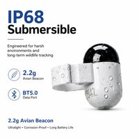 Traceur GPS compact pour oiseaux 2,2g, étanche IP67, avec enregistreur de données BLE5.0 pour pigeons de course et recherche sur le terrain