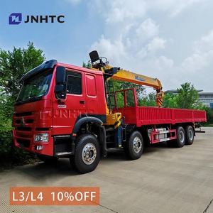Truk Kargo Sinotruk HOWO 8X4 Dengan <span class=keywords><strong>Crane</strong></span> Truk Pikap Dilengkapi <span class=keywords><strong>Crane</strong></span> 12 Ton Knuckle Boom <span class=keywords><strong>Truck</strong></span> <span class=keywords><strong>Crane</strong></span> - Product Image 2