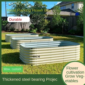 Jardinière en métal pour légumes et fleurs, idéale pour les jardins de cour et le jardinage urbain – Pot élégant - Product Image 4