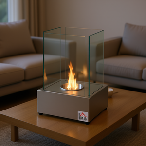 Chimenea de Etanol HOMCOM de 7.75 Pulgadas, de Acero Inoxidable, para Mesa, Diseño Moderno para Interiores, para Sala de Estar - Product Image 2