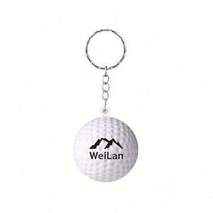 Porte-clés anti-stress en forme de balle de golf avec logo personnalisé, cadeau promotionnel en gros pour événements d'entreprise - Product Image 3