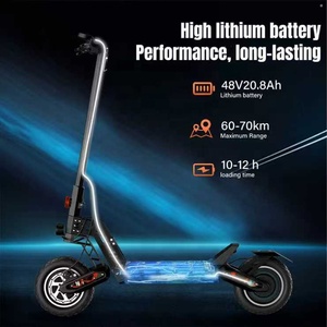 สกู๊ตเตอร์ไฟฟ้า S13 รุ่นใหม่ 800W*2 มอเตอร์ไร้แปรงถ่านคู่ แบตเตอรี่ลิเธียม 48V 20.8AH กันน้ำ ระบบกันสะเทือนเต็มรูปแบบ S13 Kick S - Product Image 1
