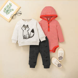 Conjunto de Ropa para Niños, Conjunto Combinado, Body de Manga Larga, Fabricantes de Ropa de Algodón, Ropa al por Mayor - Product Image 1