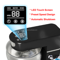 Nouveau Style Batidora Kitchen 5L 1300W Robot Pâtissier Professionnel avec Écran Tactile LED Numérique, Mélangeur à Œufs et Robot Culinaire