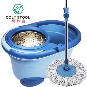 Cây Lau Nhà <span class=keywords><strong>Deluxe</strong></span> Lắp Ráp 360 Double Spin <span class=keywords><strong>Magic</strong></span> Dễ Dàng Lau Lốc Xoáy Lau Nhà Tốt Nhất - Product Image 1