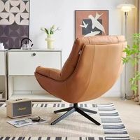 Fauteuil-lit simple rotatif à 360°, amovible, décontracté, en cuir PU, ergonomique, moderne, modulaire, écologique