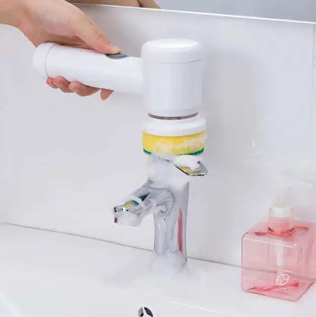 Wiederauf ladbare elektrische Reinigungs bürste Badezimmer-Peeling Küchen reinigungs werkzeug Badewannen bürste Elektrische Bürste zum Reinigen des Waschbeckens