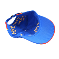 Casquette de sport en coton sergé 5 panneaux de haute qualité, personnalisable OEM, avec logo brodé 3D, visière incurvée, bleue, style baseball