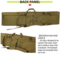 Étui à fusil long et souple ALFA pour armes de 55 pouces, sac à dos tactique double pour armes et sac à fusil rembourré, parfait pour la chasse et le tir