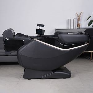 Home Massage Chair Full Body <b>Zero</b> Gravity SL Guide Rail 3D Robotic Arm Black Beige <b>One</b> Piece Molding - Product Image 2