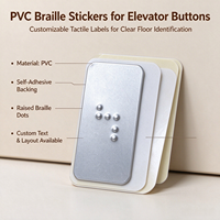 Autocollants en PVC Braille pour boutons d'ascenseur, étiquettes tactiles autocollantes, marqueurs de sol à points en relief personnalisés, guides pour bâtiments publics