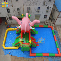 WODI Toboggan aquatique combiné en PVC de qualité commerciale pour enfants et adultes, WODI Plato en bâche PVC de qualité location