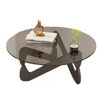 Table basse en verre trempé sur mesure avec cadre en bois, design moderne et minimaliste pour salons et usage domestique