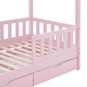Letto <span class=keywords><strong>Montessori</strong></span> a Doppia Struttura in Legno per Bambini, per Imparare a Camminare - Product Image 3