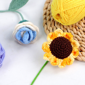 ไหมอะคริลิกผสมแบบม้วน ขายส่ง ขนาดกลาง หนาปานกลาง สำหรับถักมือ DIY โครเชต์ ไหมสำหรับเด็ก ทำรองเท้าแตะ เบาะรองนั่ง ตุ๊กตา - Product Image 3