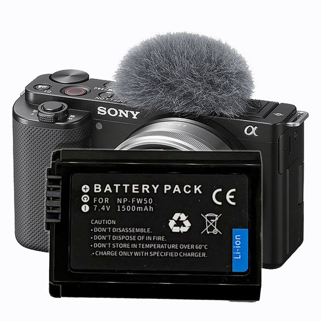ZVE10 A6000 A6300 A7m2/s2 Camera Battery Replacement NP-FW50 Lithium Batteries 7.4v 1500mah Bateria for Sony Cameras
