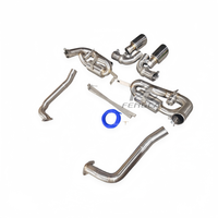 Tuyaux d'échappement à soupape sous vide SS304 pour Porsche 718 Cayman 2.0 Turbo, système d'échappement avec silencieux et contrôleur de soupape, amélioration sonore