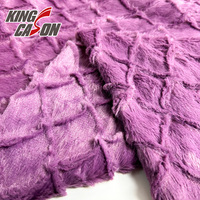 Kingcason Bestseller lila Stricks toff 100 Prozent Polyester Gutes Hand gefühl Anti-Falten-Pv-Fleece für Kinderspiel zeug