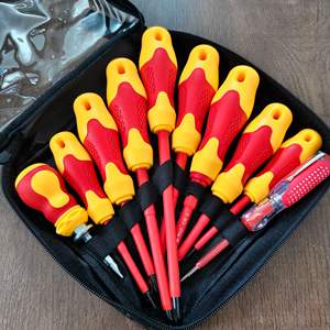 Garneat 10-in-1 Magnetic <strong>Screwdriver</strong> Set Phillips Flathead Bits Multi-Functional Insulated Multi-Specification Electric Pen - Product Image 1